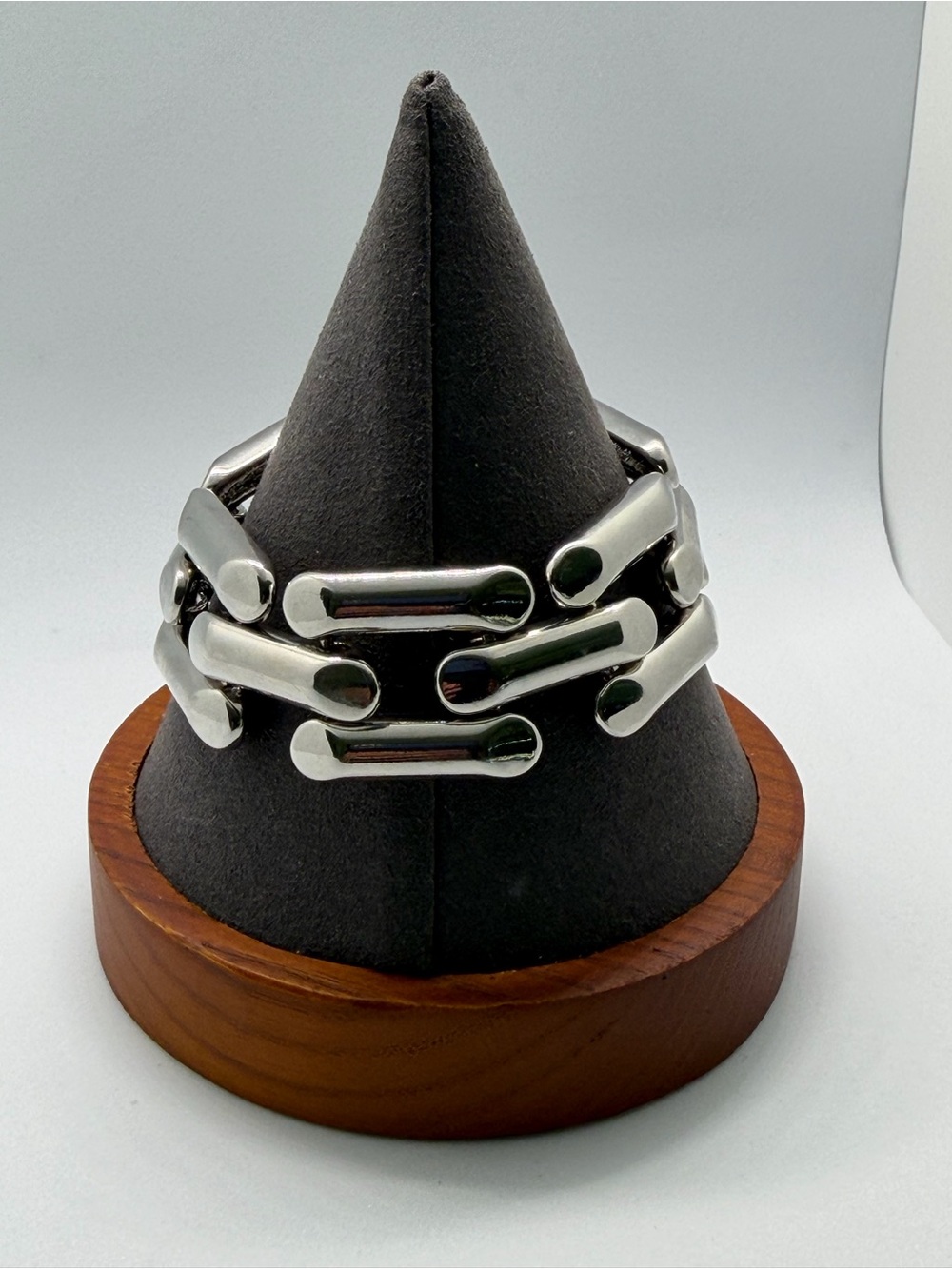 Polished Silver Link Bracelet - Contemporary Women's Jewelry